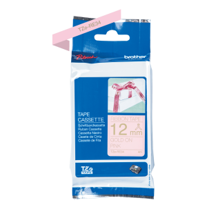 Tape Gold on Pink Brother TZE-RE34