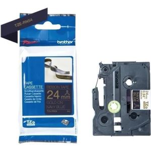 Tape Gold on Navy Blue Brother TZE-RN54