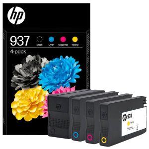 Комплект 4 бр. мастилени касети HP 937 Black/Cyan/Magenta/Yellow, 6C400NE