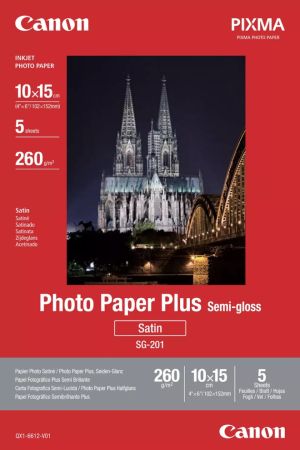 Фотохартия Canon SG-201 10x15cm, 5 sheets