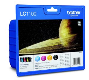 Комплект оригинални мастилени касети BROTHER LC1100 BK/C/M/Y VALUE BP