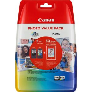 Комплект 2бр. мастилени касети CANON PG-540XL/CL-541XL Photo Value Pack + 50sht. photo paper 