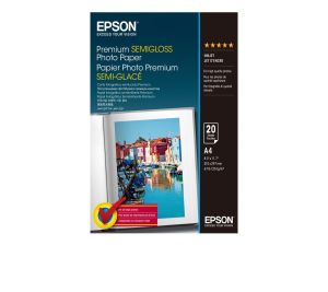 Фотохартия EPSON C13S041332 Premium Semigloss Photo Paper, DIN A4, 251g/m2 (20 sheets)