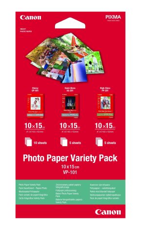 Фотохартия Canon Photo Paper Variety Pack VP-101, 10x15cm, 20 sheets, 0775B078AA