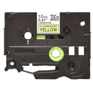 Tape Black on Fluorescent Yellow Brother TZE-C31