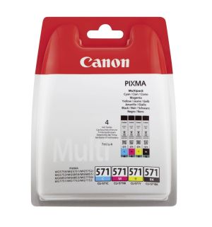 Комплект мастилени касети Canon CLI-571 C/M/Y/BK Multi-Pack (0386C005AA)