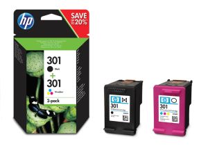 Комплект 2бр. мастилени касети HP 301 (N9J72AE) Black / Tri-Color