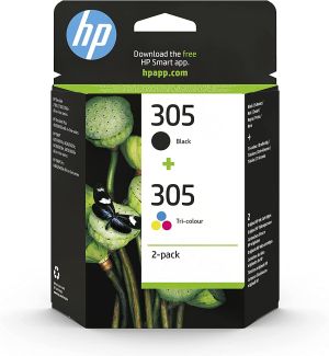 Комплект 2 бр. мастилени касети HP 305, 6ZD17AE, Black & Tri-Color