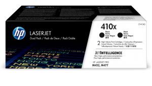 Комплект 2 бр. оригинални тонер касети HP 410X (CF410XD) Black