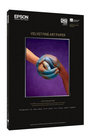 Фотохартия EPSON C13S041637 Velvet Fine Art Paper, A3+, 260 g/m2, 20 sheets