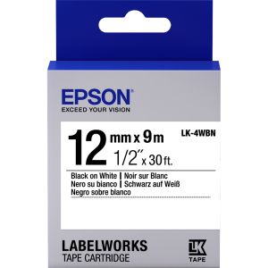 Epson Label Cartridge Standard Black/White LK-4WBN C53S654021