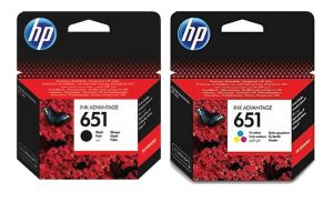 Комплект 2 мастилени касети HP 651 Black / Tri-Color