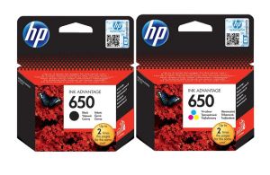 Комплект 2 мастилени касети HP 650 Black / Tri-Color