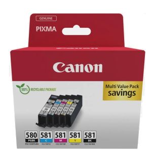 Комплект 5бр. мастилени касети Canon PGI-580 / CLI-581 Multi pack 2078C007AA