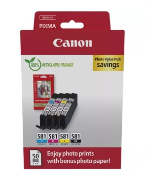 Комплект 4бр. мастилени касети Canon CLI-581 Photo Value Pack 2106C006AA