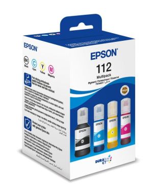 Комплект 4 бутилки с мастило EPSON 112 EcoTank Cyan, Yellow, Magenta, Black, C13T06C64A